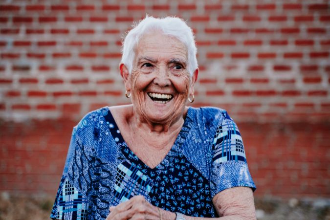 Older women smiling